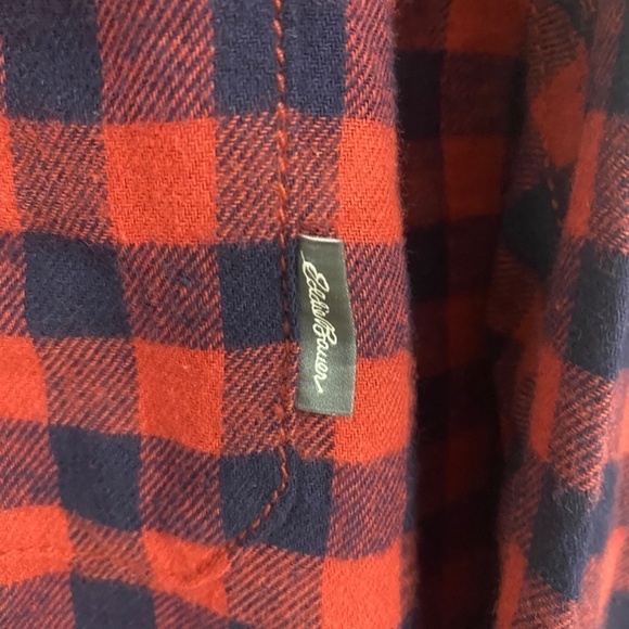 Eddie Bauer Plaid Button Down Flannel Shirt in Red Buffalo Check, Mens Size XXL - Picture 5 of 10